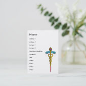 CADUCEUS, levendige gouden amethist Visitekaartje (Staand voorkant)