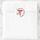 CADUCEUS LVN LOGO LICENSED VOCATIONAL NURS RONDE STICKER (Tas)