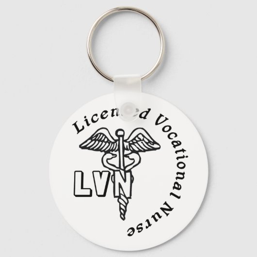 CADUCEUS LVN LOGO LICENSED VOCATIONAL NURS SLEUTELHANGER (Voorkant)