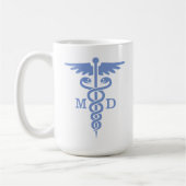 Caduceus MD (blauw) Koffiemok (Links)