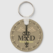Caduceus MD Doctor Sleutelhanger (Voorkant)