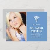 Caduceus Medical Afstuderen Fotouitnodiging Kaart (Voorkant / Achterkant)