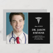 Caduceus Medical Afstuderen Fotouitnodiging Kaart (Voorkant / Achterkant)