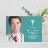 Caduceus Medical Afstuderen Fotouitnodiging Kaart (Staand voorkant)