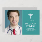 Caduceus Medical Afstuderen Fotouitnodiging Kaart (Voorkant / Achterkant)