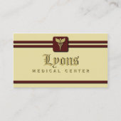 Caduceus Medical Doctor Health Care Cream en Rood Visitekaartje (Voorkant)