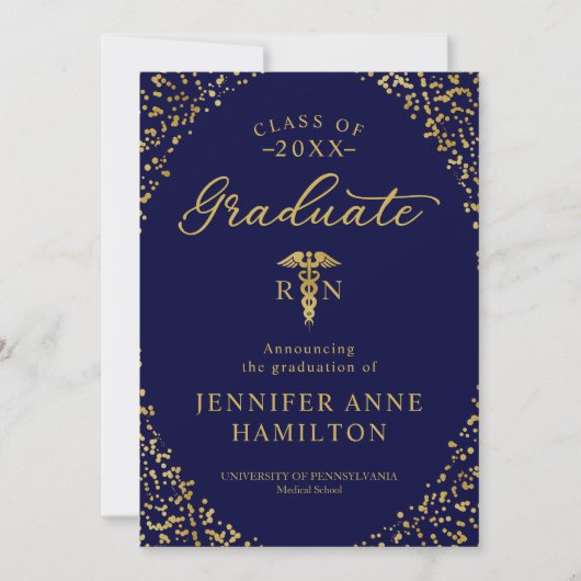 Caduceus Medical RN Afstuderen Aankondiging Foto (Voorkant)