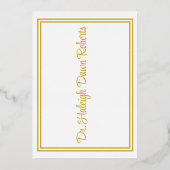 Caduceus Medical School Afstuderen Green/Black Folie Uitnodiging (Achterkant)