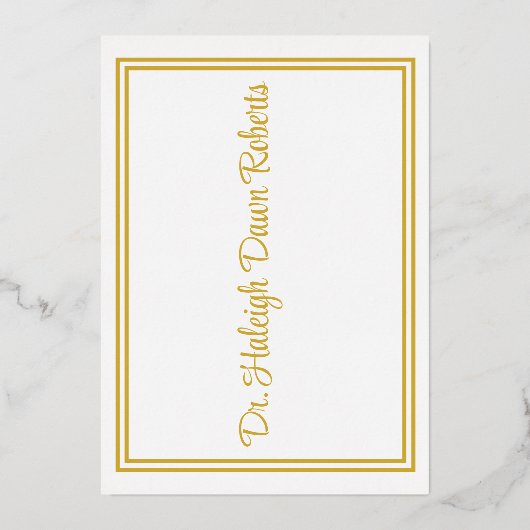 Caduceus Medical School Afstuderen Green/Black Folie Uitnodiging (Achterkant)