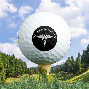 Caduceus Medical Snake Staff Gift for Doctor Golfballen