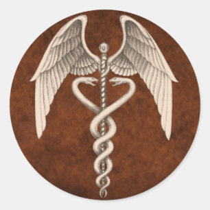 Caduceus Medical Symbol Business Stickers