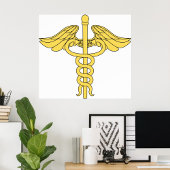 Caduceus Medical Symbol Poster