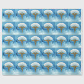 Caduceus Medical Symbol Wrapping Paper Cadeaupapier (Vlak)