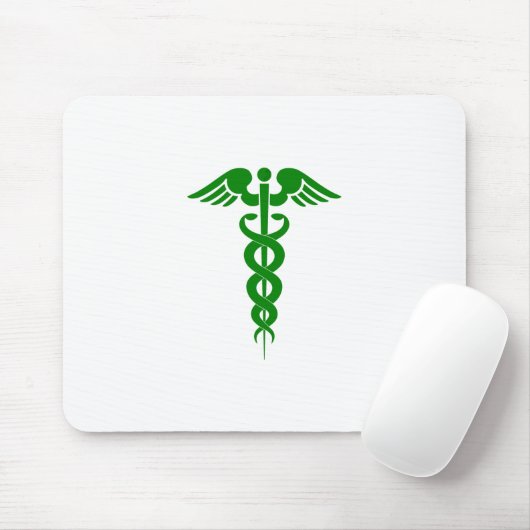 Caduceus Medical Symbool Green Muismat (Met muis)
