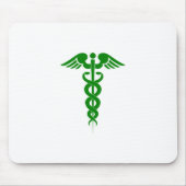 Caduceus Medical Symbool Green Muismat (Voorkant)