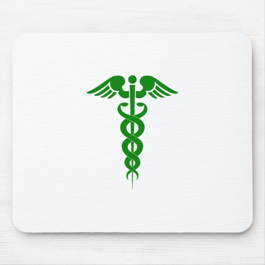 Caduceus Medical Symbool Green Muismat (Voorkant)