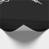 Caduceus Medical Symbool op zwart Cadeaupapier (Hoek)