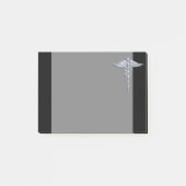 Caduceus Medical Symbool op zwart Post-it® Notes (Voorkant)