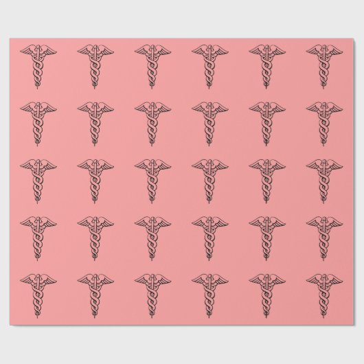 Caduceus Medical Symbool | RN Nurse Afstuderen BSN Cadeaupapier (Vlak)