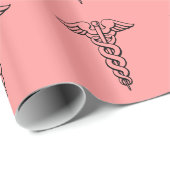 Caduceus Medical Symbool | RN Nurse Afstuderen BSN Cadeaupapier (Rol Hoek)