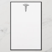 Caduceus medisch symbool briefpapier (Voorkant)