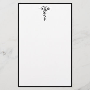 Caduceus medisch symbool briefpapier