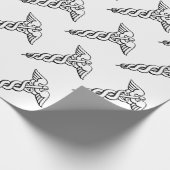 Caduceus medisch symbool cadeaupapier (Hoek)