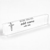 Caduceus medisch symbool naambordje