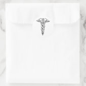 Caduceus Medisch Symbool Ronde Sticker (Tas)