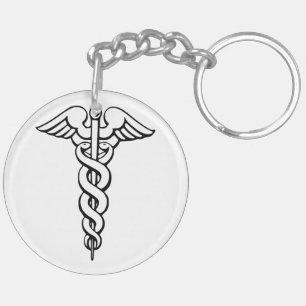 Caduceus medisch symbool sleutelhanger