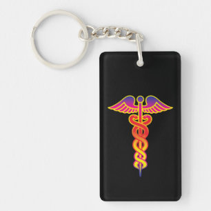 Caduceus medisch symbool sleutelhanger