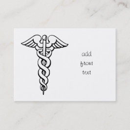 Caduceus medisch symbool visitekaartje