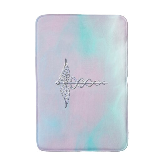 Caduceus medisch symbool voor moeder achterdeur badmat (Voorkant Verticaal)