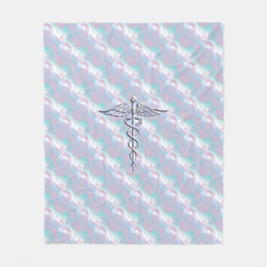 Caduceus medisch symbool voor moeder achterdeur fleece deken (Voorkant)