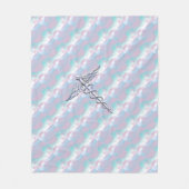 Caduceus medisch symbool voor moeder achterdeur fleece deken (Voorkant)