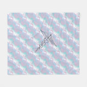 Caduceus medisch symbool voor moeder achterdeur fleece deken (Voorkant (Horizontaal))