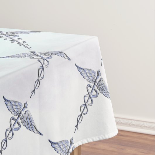 Caduceus medisch symbool voor moeder achterdeur tafelkleed (Voorbeeld)