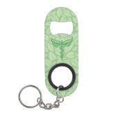 Caduceus met bladachtergrond mini flessenopener (Voorkant)