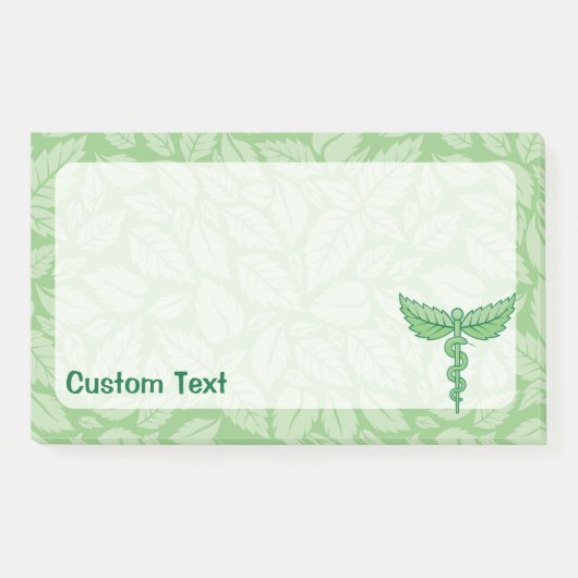 Caduceus met bladachtergrond post-it® notes (Voorkant)