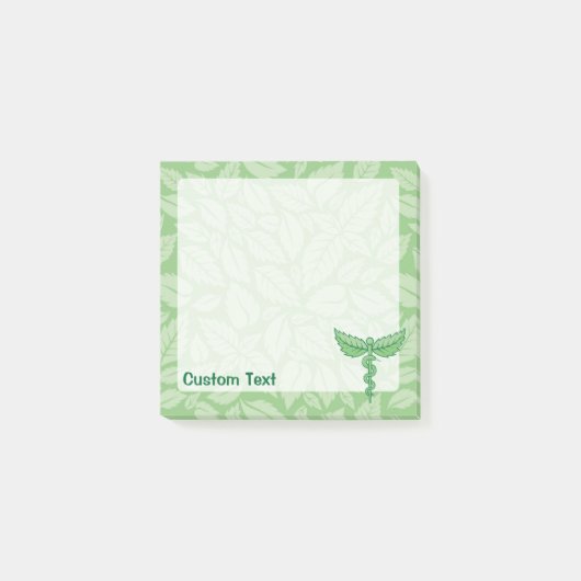 Caduceus met bladachtergrond post-it® notes (Voorkant)
