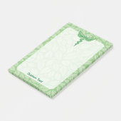 Caduceus met bladachtergrond post-it® notes (Schuin)