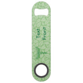 Caduceus met bladeren achtergrond balk sleutel speed flessenopener (Voorkant)