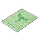 Caduceus met Bladeren Achtergrond Notitieboek (Linkerzijde)