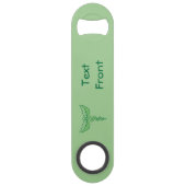 Caduceus met bladeren flesopener speed flessenopener (Voorkant)