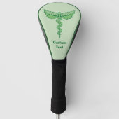 Caduceus met bladeren golfheadcover (Voorkant)