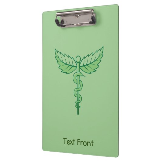 Caduceus met bladeren klembord (Links)