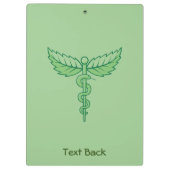 Caduceus met bladeren klembord (Achterkant)
