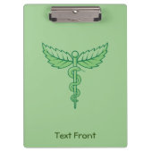 Caduceus met bladeren klembord (Voorkant)
