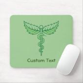 Caduceus met Bladeren Muismat (Met muis)
