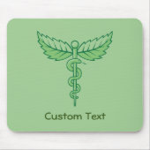 Caduceus met Bladeren Muismat (Voorkant)